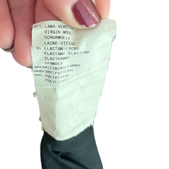 ARMANI COLLEZIONI | Black Virgin Wool Suit Skirt (8) - Picture 4 of 5